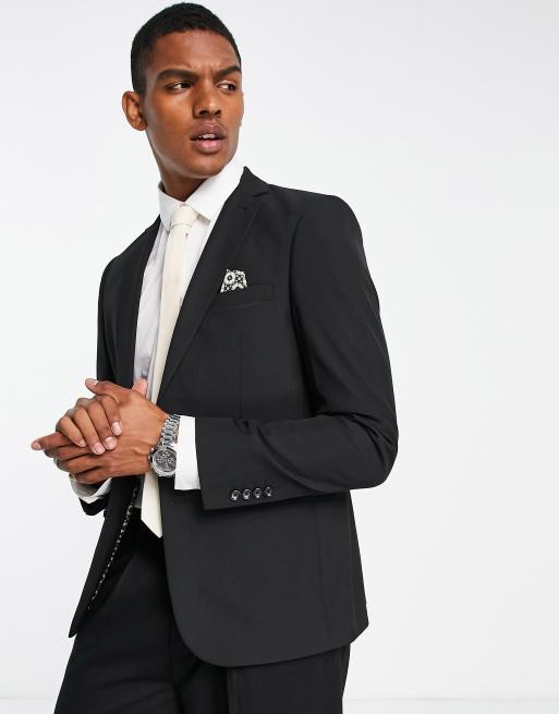 Harry Brown wedding slim suit jacket in black | ASOS