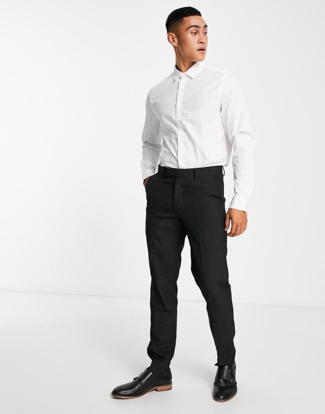 Harry Brown wedding slim suit pants in black