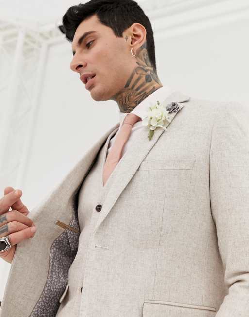 Harry Brown Wedding – Schmal geschnittener, sommerlicher Tweed-Anzug aus Wollmischung, 4 von 4