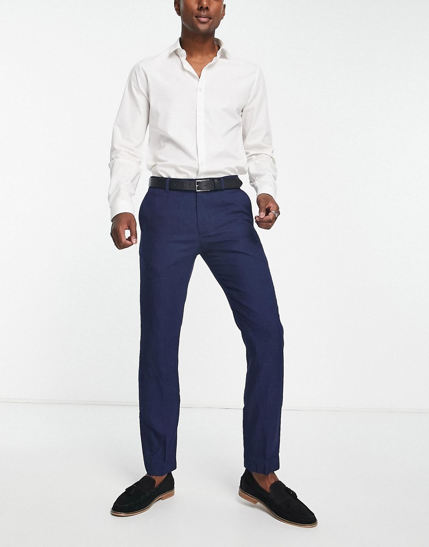 Harry Brown wedding suit trousers in blue