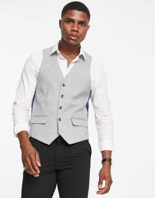 Harry Brown wedding waistcoat in grey - ASOS Price Checker
