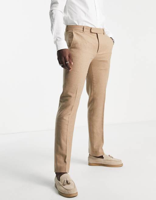 Men Office Pant Beige Formal Pant Wedding Pant Elegant Wear SAINLY