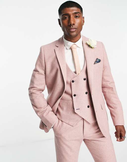 Harry Brown wedding tweed wide lapel slim fit suit jacket | ASOS