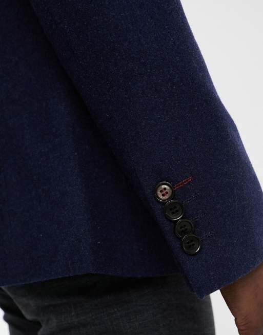 Harry Brown - Wedding - Veste de costume ajustée en laine mélangée - Bleu marine, 4 de 5