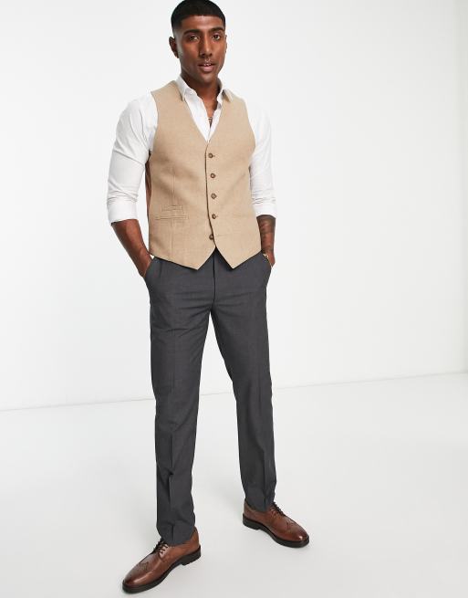 Beige tweed outlet waistcoat