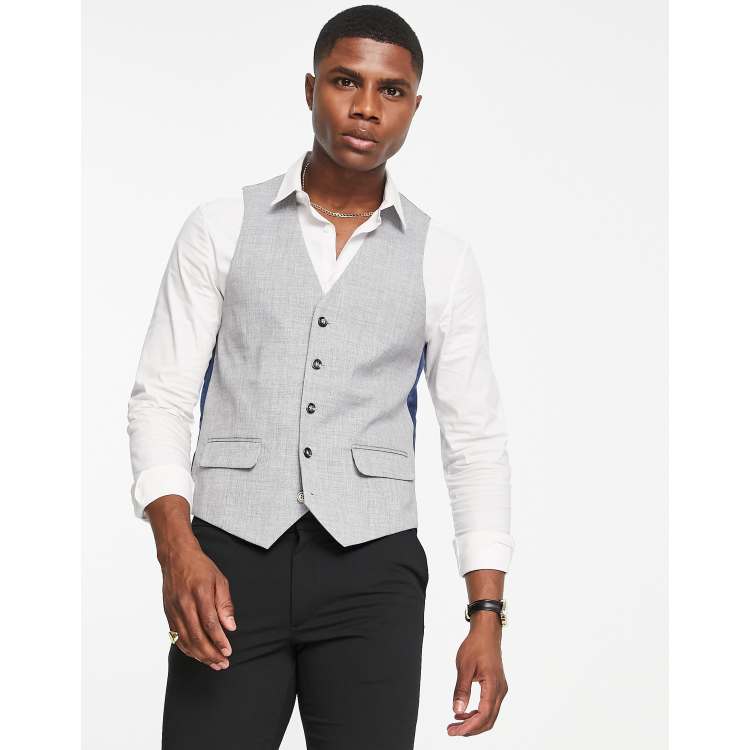 Light grey 2024 waistcoat mens