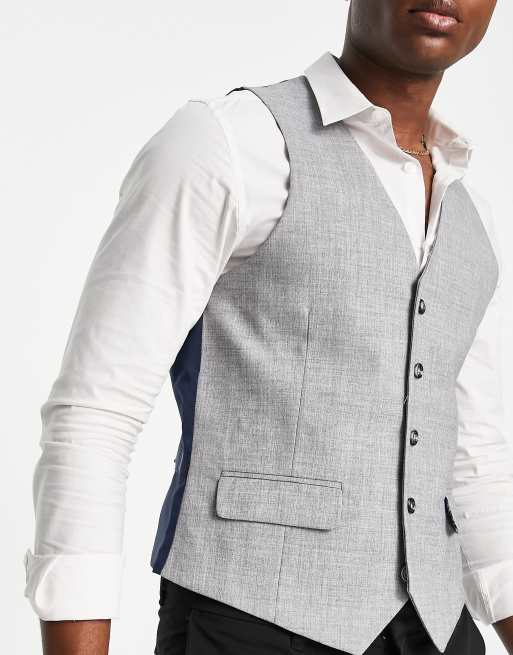 Grey waistcoat 2024 and jeans