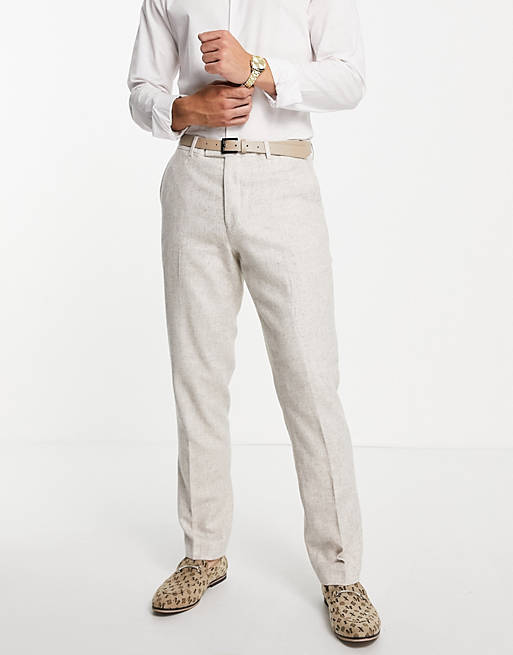 Harry Brown wedding wool blend slim fit tweed suit trouser