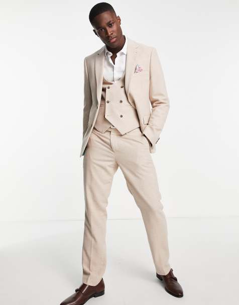 Harry Brown wedding wool blend slim fit tweed suit trouser - view 1