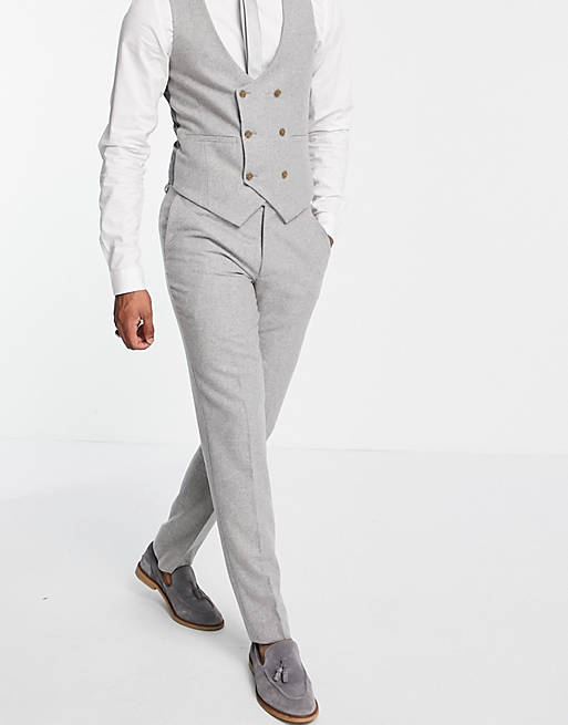 Harry Brown wedding wool blend slim fit tweed suit trouser