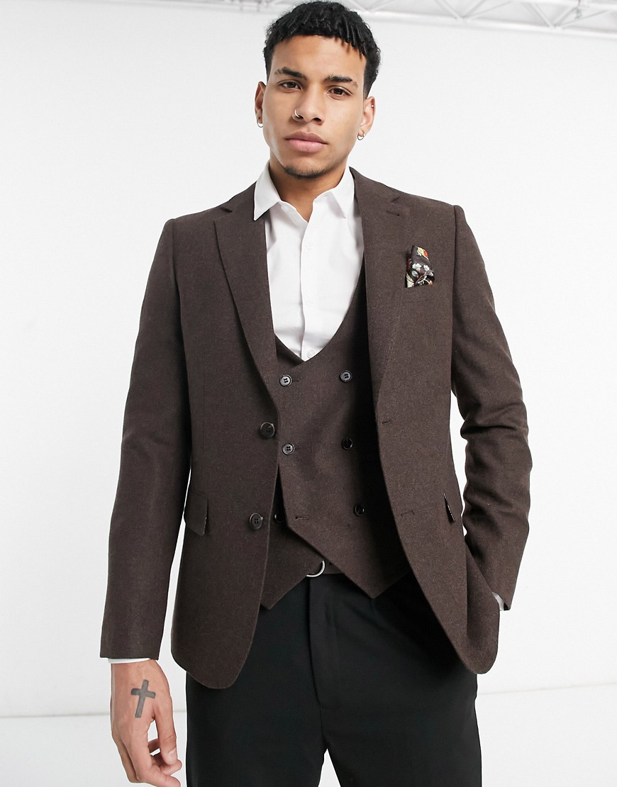 Harry Brown Wedding wool mix slim fit suit jacket