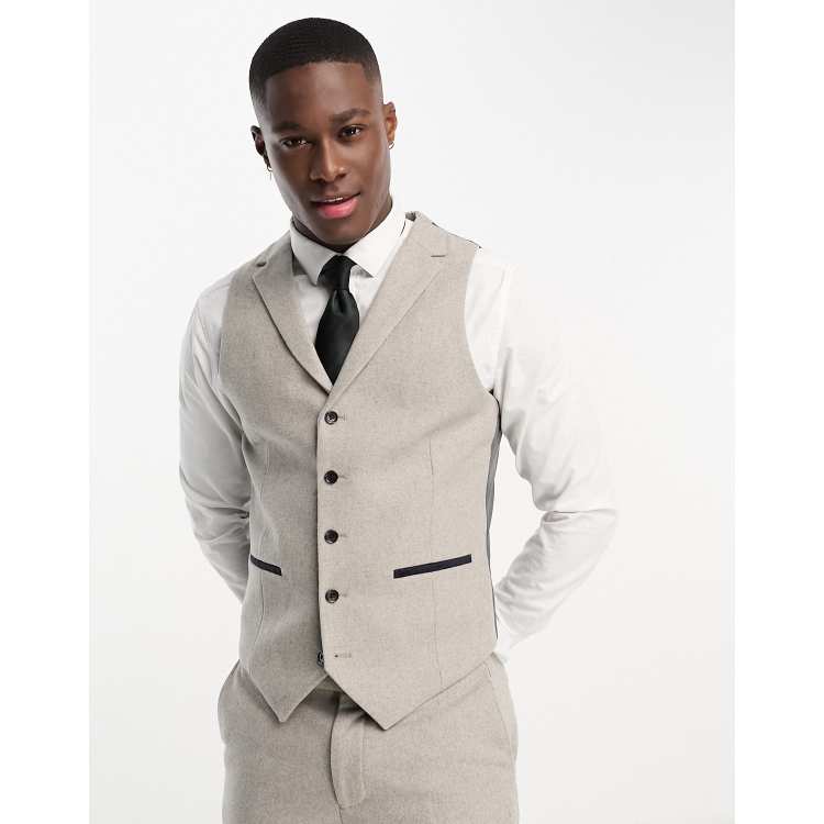 Mens light grey on sale waistcoat and trousers