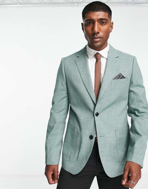 Harry Brown wide lapel single breasted linen blazer