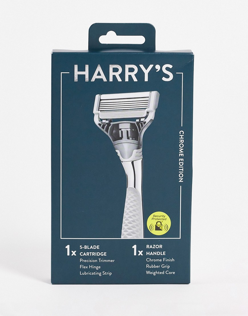 Harrys Men's Chrome Edition Razor and Blade-No colour