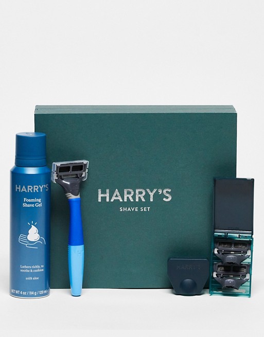 Harry's Navy Blue Truman Shave Set with Shave Gel