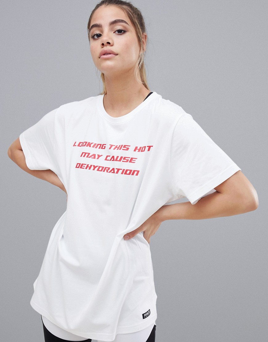 Haus by Hoxton Haus - T-shirt met print 'looking this hot' in wit