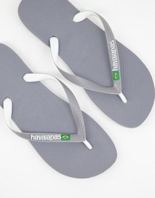 Havaianas Brasil flip flops in grey