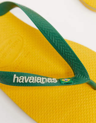 green and yellow havaianas