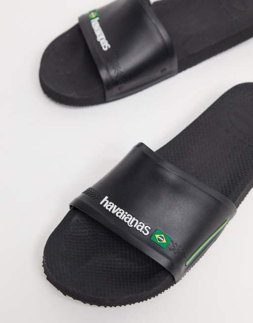 Havaianas brasil sliders in black