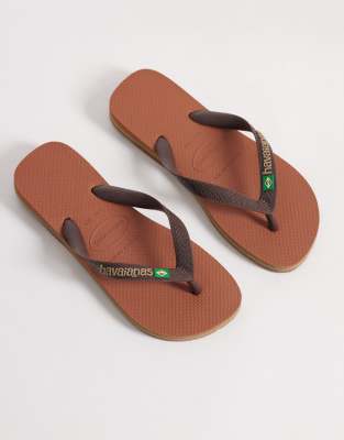 Havaianas - Brazil - Tongs à logo - Marron-Brown