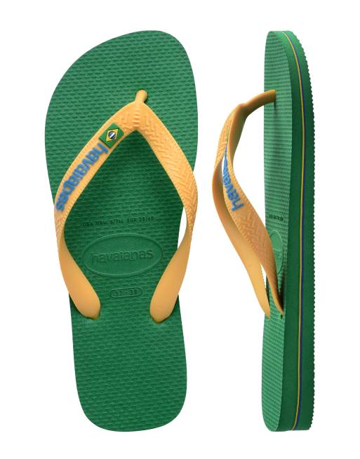 Havaianas - chanclas unisex con logo Brazil en verde y amarillo, 2 de 4