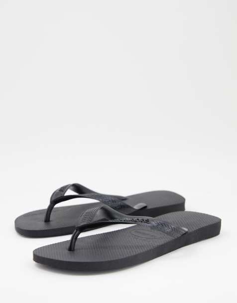 Havaianas classic top flip flops in black - view 1