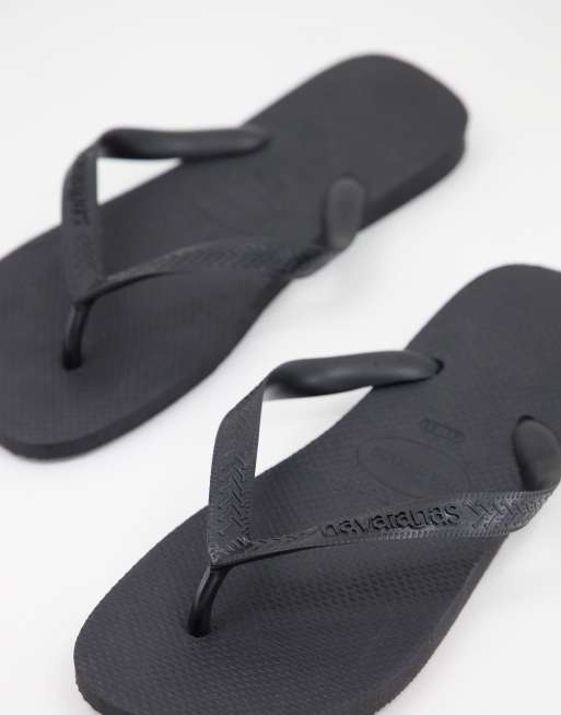 Havaianas classic top flip flops in black ASOS