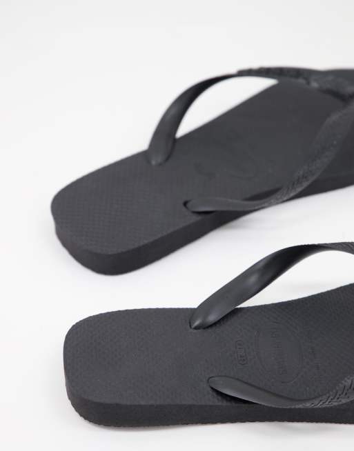 Havaianas Brasil logo flip flops in black, ASOS