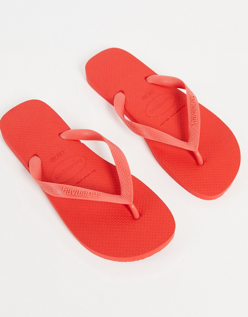 havaianas classic top flip flops in red