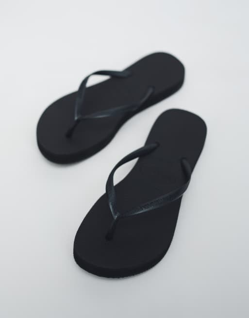 Havaianas – Czarne japonki na płaskiej platformie, 2 z 7