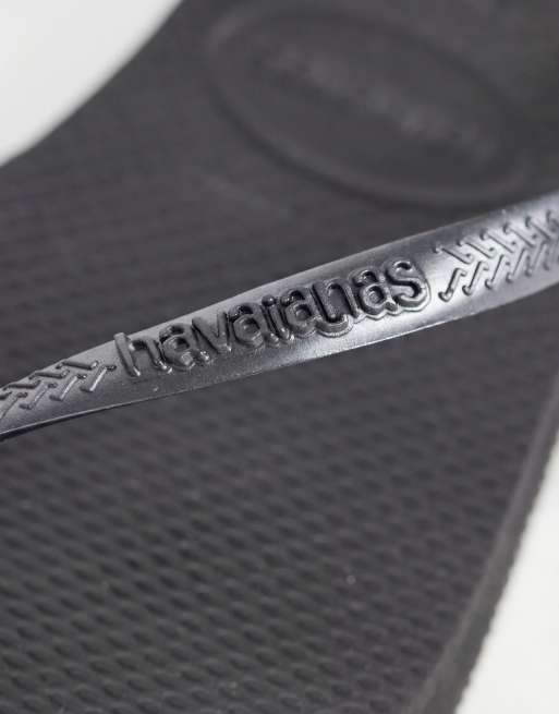 Havaianas – Czarne japonki na płaskiej platformie, 7 z 7