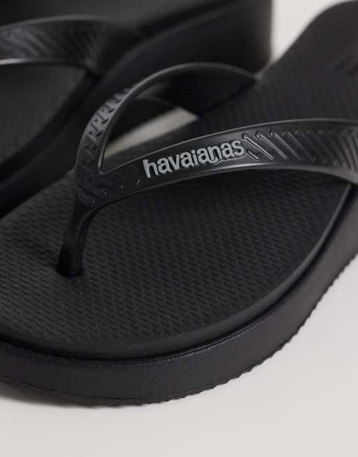 Havaianas – Czarne japonki na wysokiej platformie, 3 z 4