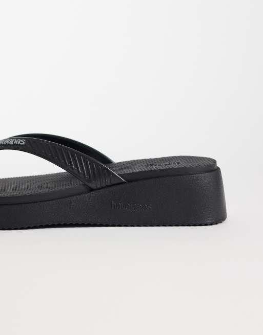Havaianas – Czarne japonki na wysokiej platformie, 4 z 4