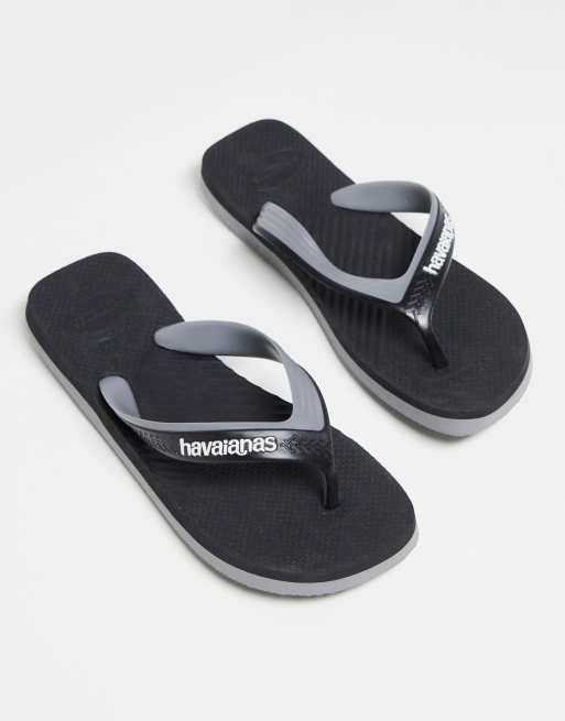 Havaianas – Czarne japonki z podwójnym paskiem
