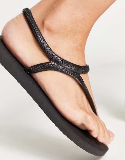 Havaianas flash urban cross strap flat sandals in black ASOS