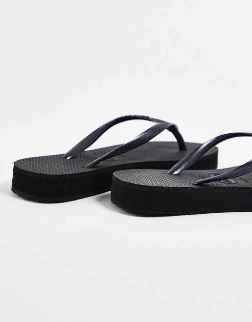 Havaianas flatform flip flop in black ASOS