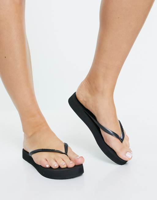 Havaianas flatform flip flop in black