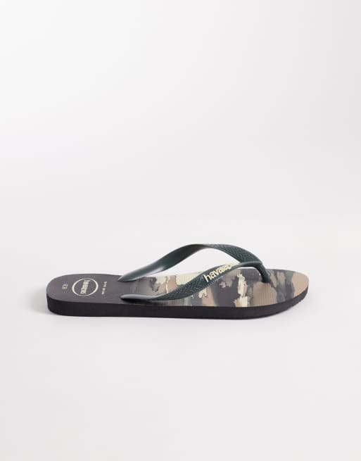 Havaianas – Gröna flip flops med kamouflagemönstrad ovandel, 3 av 4