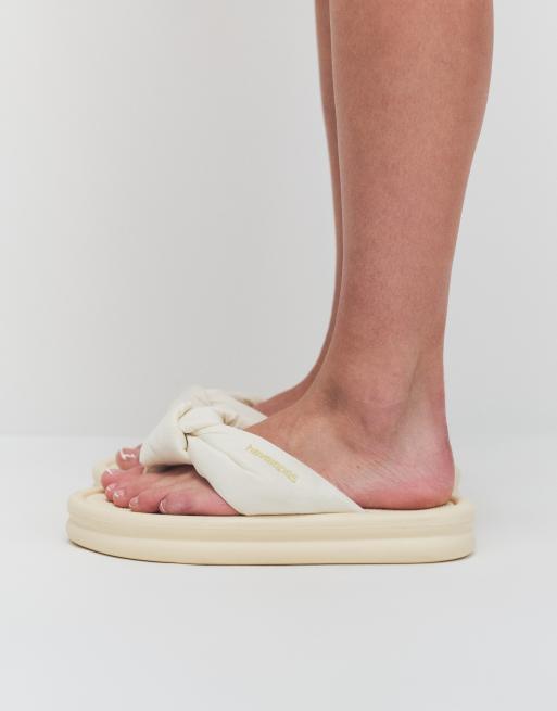 Havaianas - Infradito bohémien super imbottite color crema al burro, 4 di 8