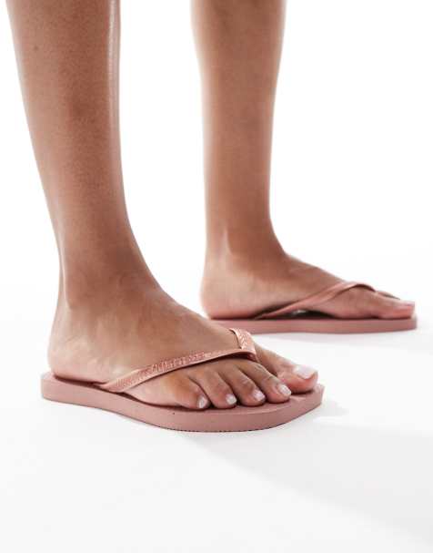 Havaianas - Infradito color rosa crocus con punta quadrata - view 1