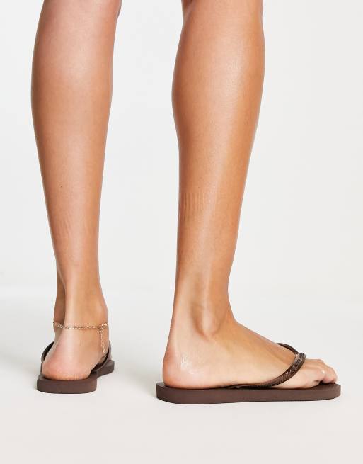 Havaianas - Infradito slim marrone scuro, 3 di 4