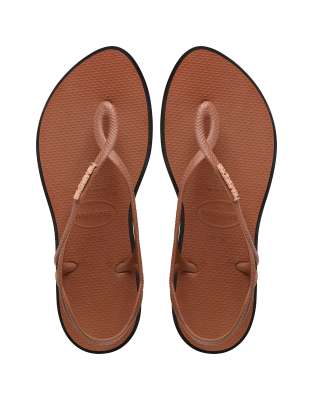 Havaianas Luna Point Flip Flops In Brown