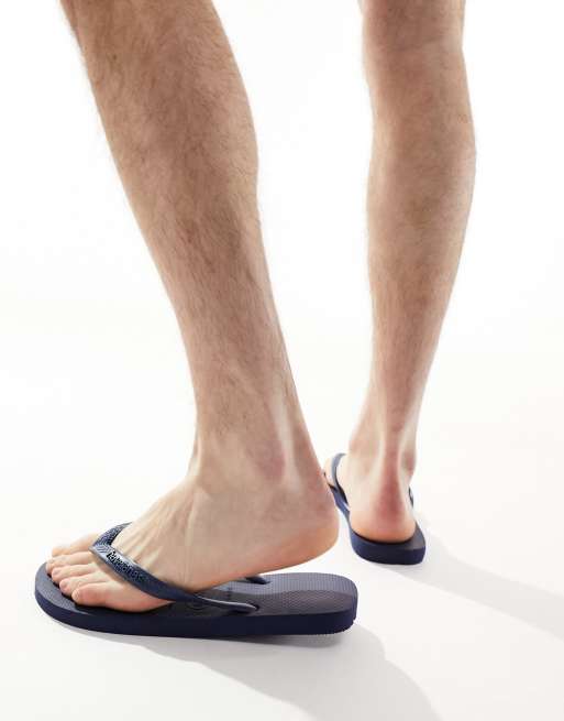 Havaianas – Marinblå flip flops med klassisk ovandel i unisex-modell, 3 av 4