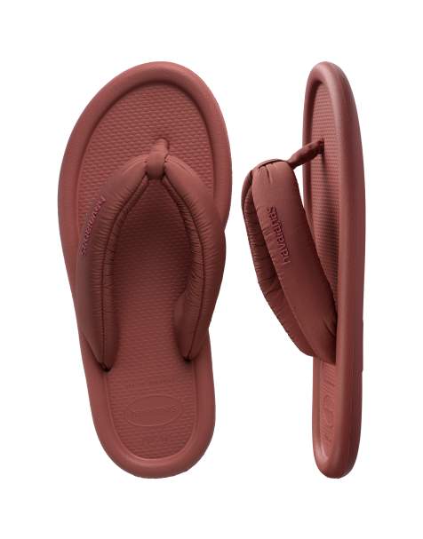 Havaianas - Maxi pof-boho teenslippers in rood - view 1