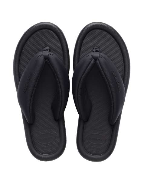 Havaianas – Maxi-Puff – Svarta flip flops i bohostil - view 1