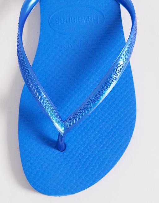 Havaianas – Niebieskie wąskie klapki japonki, 2 z 4
