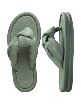 Havaianas Overpuff Boho Flip Flops In Green