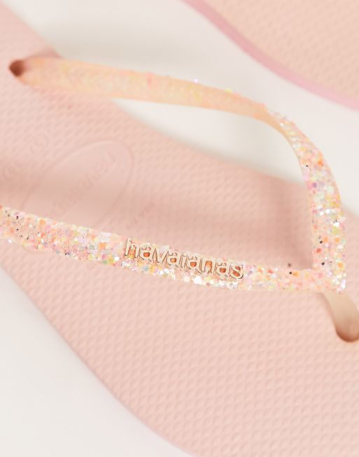 Havaianas - Pink smalle klipklappere med glimmer, 3 af 4