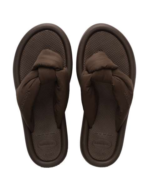 Havaianas - Pof-boho teenslippers in donkerbruin - view 1