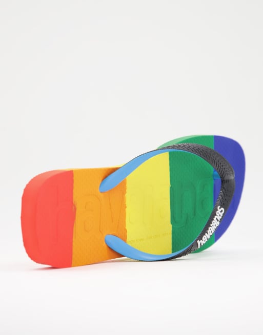 Havaianas Pride flip flops in rainbow